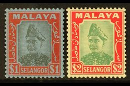 SELANGOR 1941 $1 & $2 Sultan Hisamud-din Alam Shah, SG 86/7, Very Fine Mint. (2 Stamps) For More Images, Please Visit Ht - Sonstige & Ohne Zuordnung