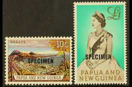 1963 Rabaul & HM Queen "Specimen" Opt'd Set, SG 44s/45s, Never Hinged Mint (2 Stamps) For More Images, Please Visit Http - Papua New Guinea