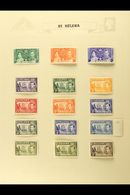 1935-1970 VERY FINE MINT All Different Collection On Album Pages. Note 1935 Jubilee Set; KGVI Definitive Set To 1s (incl - Sainte-Hélène