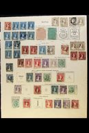 NATAL 1857-1909 OLD MOSTLY USED COLLECTION On Pages, Inc 1857-61 3d Unused (presumably Reprint) & 6d Used With Part Oval - Non Classificati