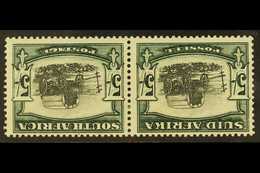 1933-48 5s Black & Green WATERMARK INVERTED Variety, SG 64aw, Fine Mint Horizontal Pair, Very Fresh. (2 Stamps) For More - Unclassified