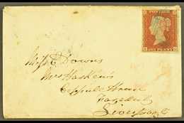 1841 1d Red- Brown With 4 Margins Tied To 1853 (4 Jun) Env By Fine Numeral Postmark In BLUE (SG 8p) For More Images, Ple - Sonstige & Ohne Zuordnung