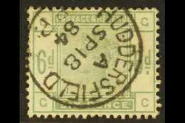 1883-84 6d Dull Green, SG 194, Good Colour And Perfs, Very Fine Huddersfield Cds.  For More Images, Please Visit Http:// - Altri & Non Classificati