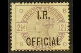 OFFICIAL INLAND REVENUE 1882-1901 2½d Lilac "I.R. OFFICIAL" Overprint, SG O6, Mint With Part Original Gum, Centered To L - Altri & Non Classificati