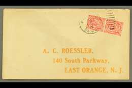 GB USED IN AMERICAN SAMOA 1d Downey Head, Vertical Pair Franking On 1915 Cover To USA, "Pago Pago 13.5.15" Postmark. For - Non Classificati