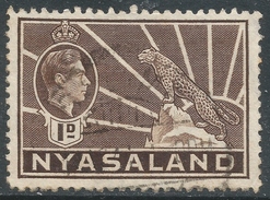 Nyasaland. 1938-44 KGVI. 1d Brown Used. SG 131 - Nyasaland (1907-1953)