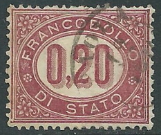 1875 REGNO USATO SERVIZIO DI STATO 20 CENT - I29-4 - Service