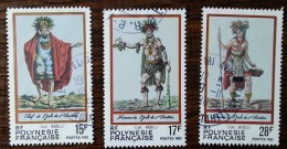 Polynésie - YT N°202 à 204 - Folklore / Costumes Anciens Des îles Marquises - 1983 - Used Stamps