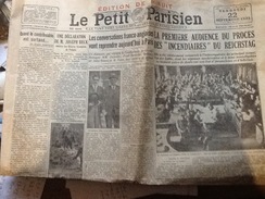 Le Petit Parisien 22 Septembre 1933 Proces Des Incendiaires Du Reichstag Allemagne Nazie Bd  Mickey - Le Petit Parisien