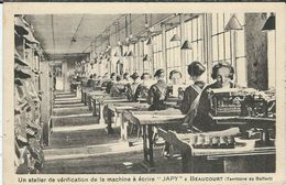 Territoire De Belfort, Beaucourt, Un Atelier De Vérification De La Machine A Ecrire "JAPY" - Beaucourt