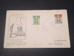 SUÈDE - Enveloppe De La Mission Au Canal De Suez En 1957 - L 11134 - Lettres & Documents