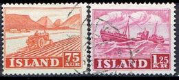 ICELAND  #   FROM 1952 STAMPWORLD 276-77 - Used Stamps