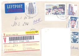 2000. Germany, The Letter Sent By V-registered  Post To Moldova - Brieven En Documenten