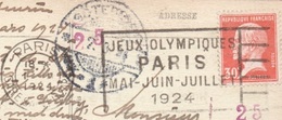 OLIMPIADI  PARIS 1924 ANNULLO PROPAGANDA OLIMPICA SU CARTOLINA DA PARIS A GOTEBORG IN DATA 1/3/1924 - Ete 1924: Paris