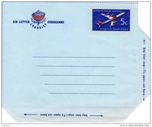 Airletter Unused With 5c Postal Impression - Luchtpost