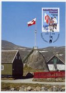 GREENLAND 1995 National Flag On Maximum Card.  Michel 273 - Maximum Cards