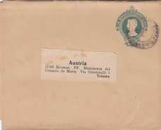 BRAZIL 189? - 80 Reis Ganzsache Auf Streifband Gel.nach Trieste Austria - Lettres & Documents