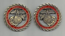 MEDAILLE . UNITED STATES . MARINE CORPS . COURAGE . HONNEUR . ENGAGEMENT . - Sonstige & Ohne Zuordnung