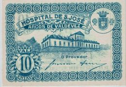 Portugal , Arcos De Valdevez , Emergency Paper Money , Token , Cédula , Notgeld , 10 Centavos , Hospital S. José - Unclassified