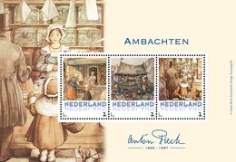 Nederland  2017    ANTON PIECK   AMBACHTEN  At The Market    M/S   Postfris/mnh/neuf - Neufs