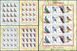 INDIA 2016 RARE Near Threatened BIRDS Complete Set Of 4v Stamps In 5 Sheetlets MNH Bird Vogel - Sparrows