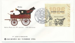 FRANCE => Enveloppe Fédérale "Journée Du Timbre" 1986 - AVIGNON - Timbre Malle Poste Briska - Dag Van De Postzegel