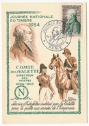 FRANCE => Carte Fédérale "Journée Du Timbre" 1954 - PARIS - Timbre Lavalette - Stamp's Day