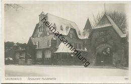 Berlin - Grunewald - Restaurant Hundekehle - Foto-AK 30er Jahre - Verlag Ludwig Walter Berlin - Grunewald