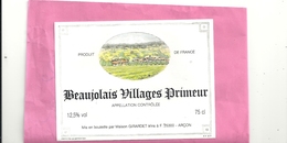 BEAUJOLAIS-VILLAGES  PRIMEUR - 12.5° - 75 Cl - Beaujolais