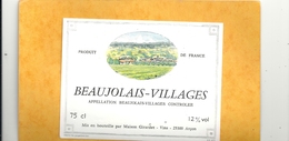 BEAUJOLAIS-VILLAGES  - 12 ° - 75 Cl - Beaujolais