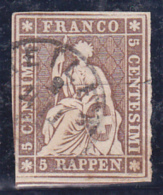 No 22 D Proprement Oblitéré MEILEN - Bien Margé Sur 3 Côtés, Légèrement Touché En Bas à Gauche - Used Stamps