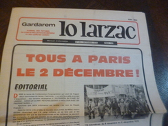 Journal Lo Larzac Gardarem Paysans Comité Millavois N°39 Décembre 1978 - Politics