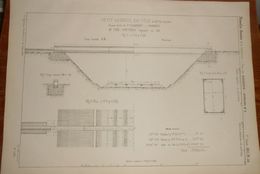 Plan D'un Petit Aqueduc En Tôle. Chemin De Fer De Saint Rambert à Grenoble. 1857. - Arbeitsbeschaffung