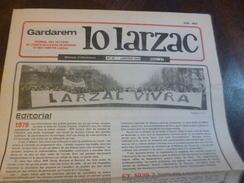 Journal Lo Larzac Gardarem Paysans Comité Millavois N°40 Décembre 1979 - Politics