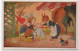 CPA Gnomes Lutin Nain Gnome Non Circulé Souris Mouse écureuil Hanneton - Fairy Tales, Popular Stories & Legends