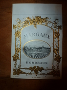 1920 ?   Spécimen étiquette De Vin  MARGAUX Bordeaux , N° 740 Déposé,   Imprimerie G.Jouneau  3 Rue Papin à Paris - Vino Rosso