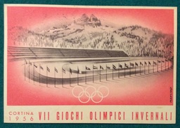 OLIMPIADI CORTINA 1956 CARTOLINA UFFICIALE  ANNULLO DI  CORTINA 26/1/1956   SEDE C.I.O. - Sommer 1924: Paris