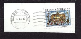 Czech Republic  Tschechische Republik 2014 ⊙ Mi 826 Josef Lada - Christmas, Weihnachten. Cutting, Auf Briefstück C30 - Gebraucht