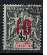 ANJOUAN        N°  YVERT    27    ( 6 )            OBLITERE       ( O   2/31 ) - Usati