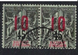 ANJOUAN        N°  YVERT    27 X 2   ( 1 )         OBLITERE       ( O   2/31 ) - Used Stamps