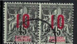 ANJOUAN        N°  YVERT    27 X 2   ( 3 )         OBLITERE       ( O   2/31 ) - Used Stamps