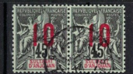 ANJOUAN        N°  YVERT    27 X 2   ( 4 )         OBLITERE       ( O   2/31 ) - Used Stamps