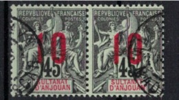 ANJOUAN        N°  YVERT    27 X 2   ( 5 )         OBLITERE       ( O   2/31 ) - Used Stamps
