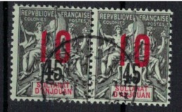 ANJOUAN        N°  YVERT    27 X 2   ( 6 )         OBLITERE       ( O   2/31 ) - Used Stamps