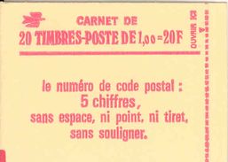 FRANCE - BOOKLET / CARNET, Yvert 1972-c3, 1977, 20 X 1.00 Sabine Red - Definitives
