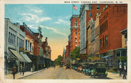 Main Street, Looking East, Cars - Clarksburg