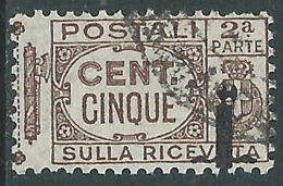 1944 RSI USATO PACCHI POSTALI 5 CENT SEZIONE - I30 - Postal Parcels