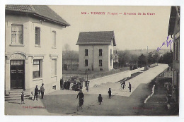 CPA 88 Vosges Vincey Avenue De La Gare Pharmacie Thomassin à Gauche Près De Charmes Portieux Thaon Les Vosges Florémont - Vincey