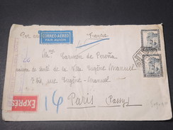 ESPAGNE - Enveloppe Par Exprès Par Avion Avec Censure De Barcelone Pour La France En 1937  - L 11203 - Bolli Di Censura Repubblicana