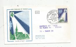 Timbre, FDC , 1 Er Jour , Angers ,1971 ,AIDE FAMILIALE ET RURALE , Maquette De Haley - 1970-1979